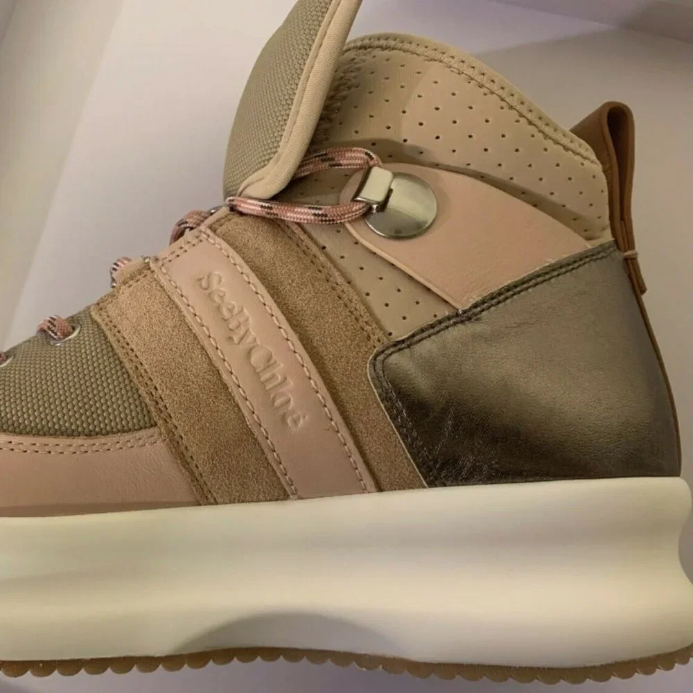 see by chloé women's Casey High Top Platform Hiker Sneakers MSRP$495 Clearance